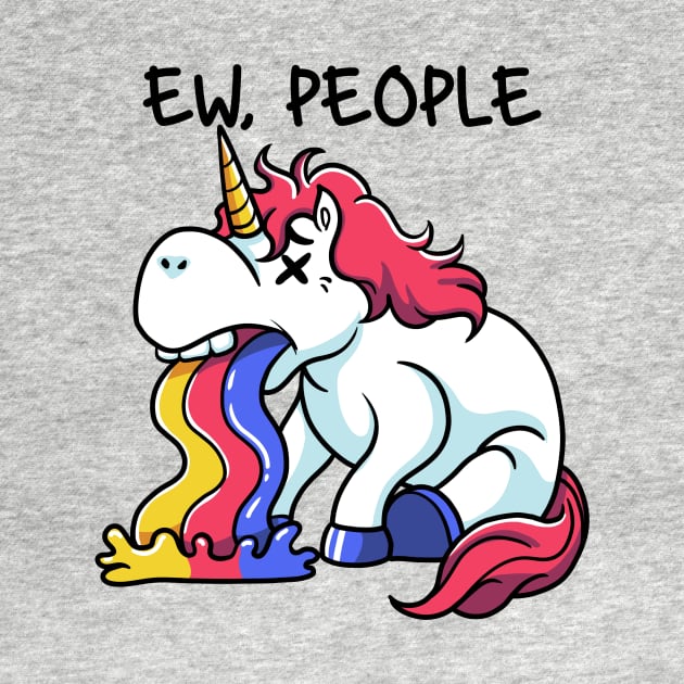 Unicorn Solitude: Shying Away from the Human Horde by Holymayo Tee